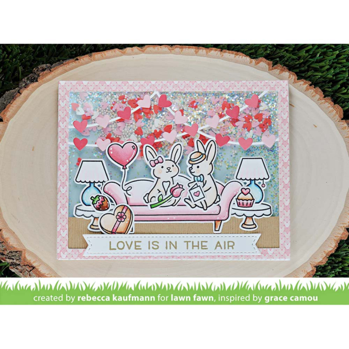 Matrices de découpe Dies Heart Garland Backdrop Paysage 5 pcs - Lawn Fawn - Rougier et Plé