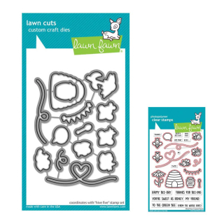 Matrices de découpe Dies Hive Five 14 pcs - Lawn Fawn - Rougier et Plé