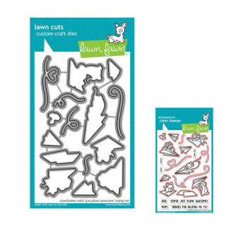 Matrices de découpe Dies Just Plane Awesome 15 pcs - Lawn Fawn - Rougier et Plé
