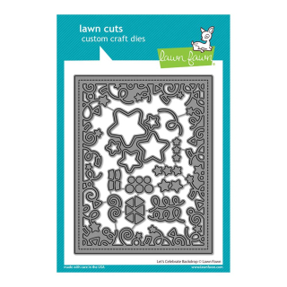 Matrices de découpe Dies Let's Celebrate Backdrop 35 pcs - Lawn Fawn - Rougier et Plé