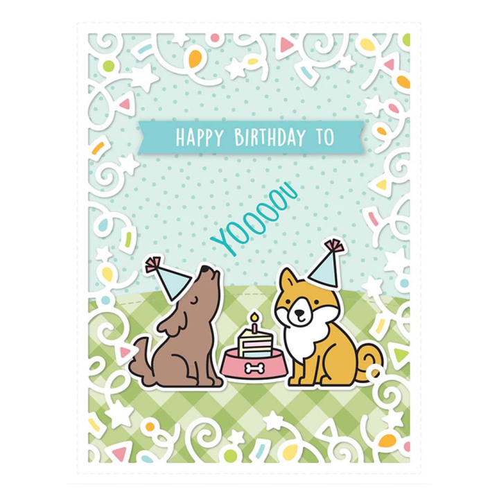 Matrices de découpe Dies Let's Celebrate Backdrop 35 pcs - Lawn Fawn - Rougier et Plé