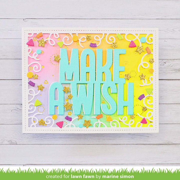 Matrices de découpe Dies Let's Celebrate Backdrop 35 pcs - Lawn Fawn - Rougier et Plé