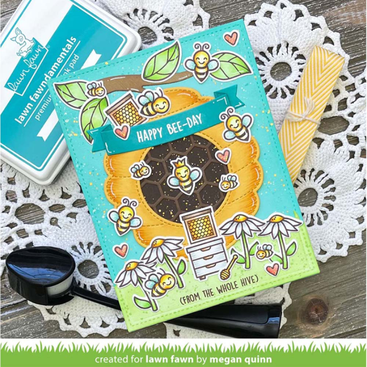 Matrices de découpe Dies Magic Iris Beehive Add-On 9 pcs - Lawn Fawn - Rougier et Plé