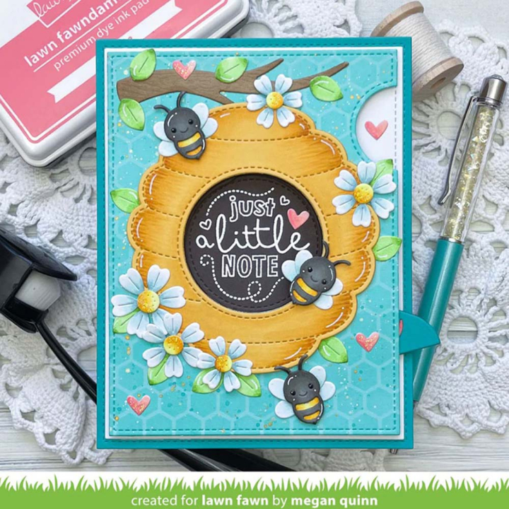 Matrices de découpe Dies Magic Iris Beehive Add-On 9 pcs - Lawn Fawn - Rougier et Plé