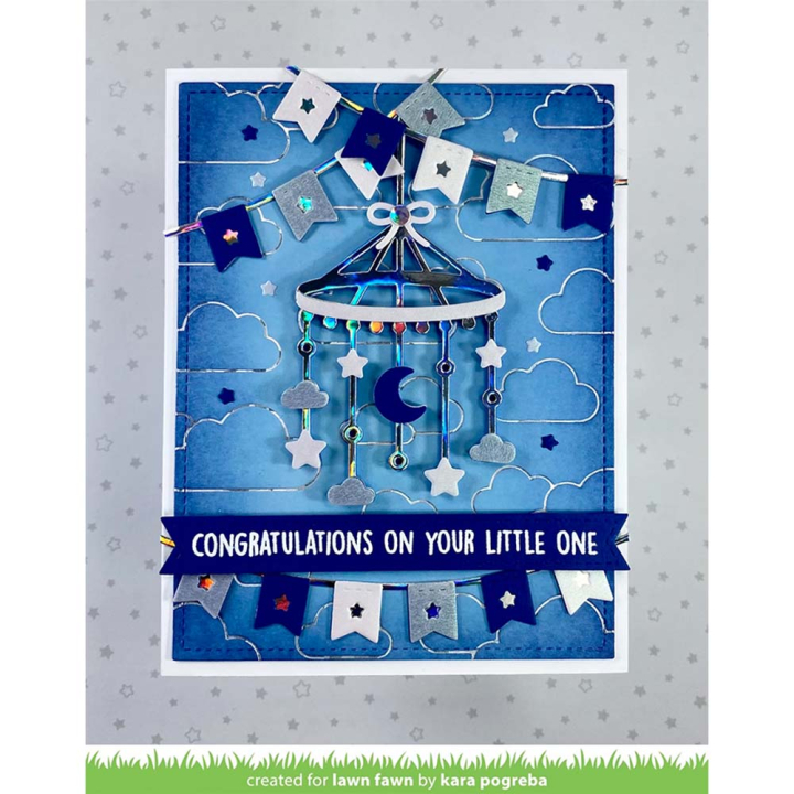 Matrices de découpe Dies Moon and Stars Mobile 5 pcs - Lawn Fawn - Rougier et Plé