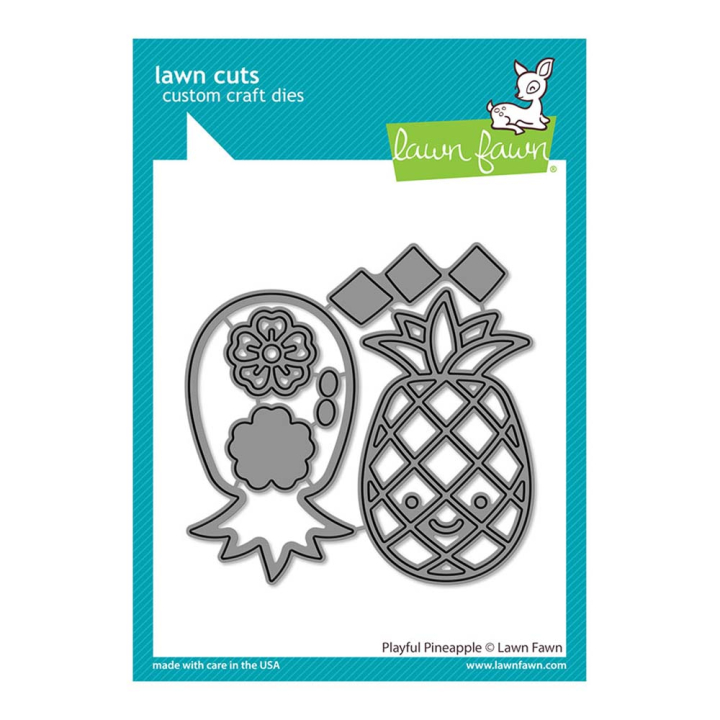 Matrices de découpe Dies Playful Pineapple 9 pcs - Lawn Fawn - Rougier et Plé