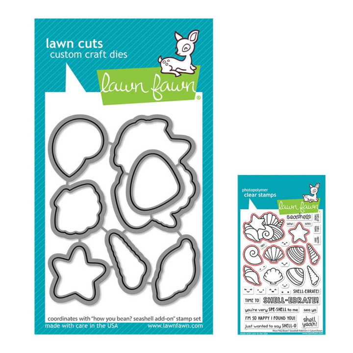 Matrices de découpe How You Bean ? Seashell Add-On 7 pcs - Lawn Fawn - Rougier et Plé
