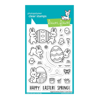 Tampons transparents Eggstraordinary Easter 25 pcs - Lawn Fawn - Rougier et Plé