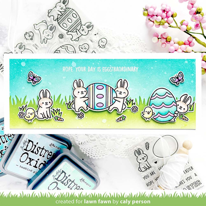 Tampons transparents Eggstraordinary Easter 25 pcs - Lawn Fawn - Rougier et Plé