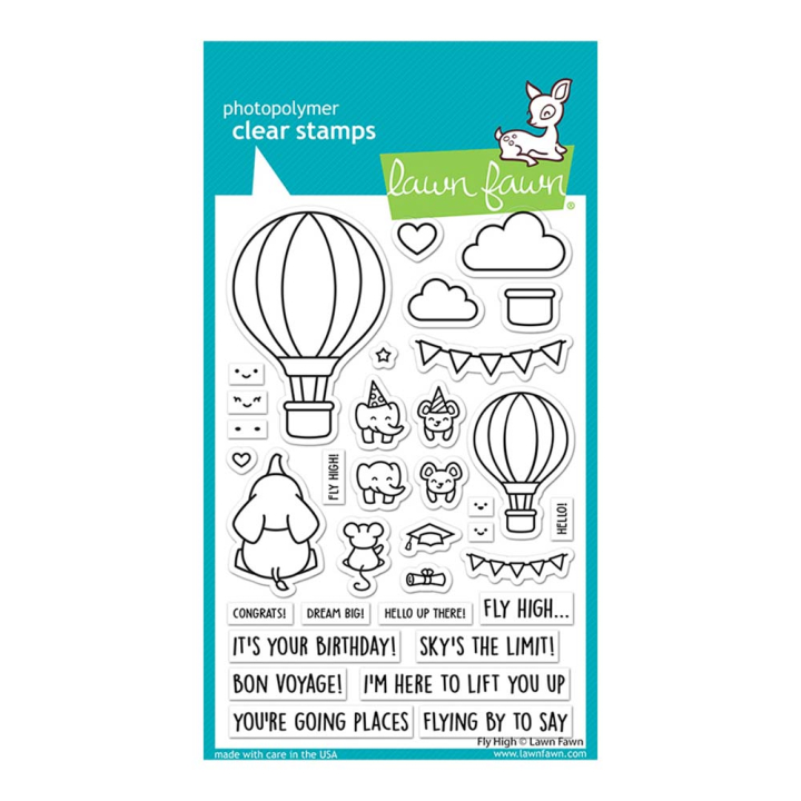 Tampons transparents Fly High 36 pcs - Lawn Fawn - Rougier et Plé