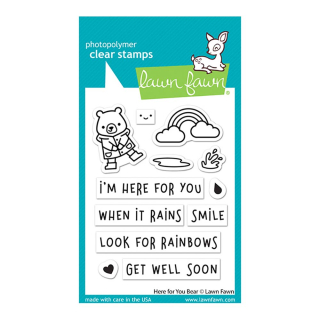 Tampons transparents Here For You Bear 12 pcs - Lawn Fawn - Rougier et Plé