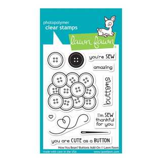 Tampons transparents How You Bean ? Boutons Add-On 11 pcs - Lawn Fawn - Rougier et Plé