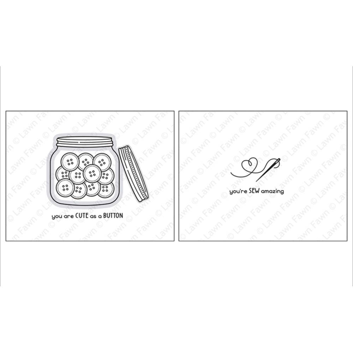 Tampons transparents How You Bean ? Boutons Add-On 11 pcs - Lawn Fawn - Rougier et Plé