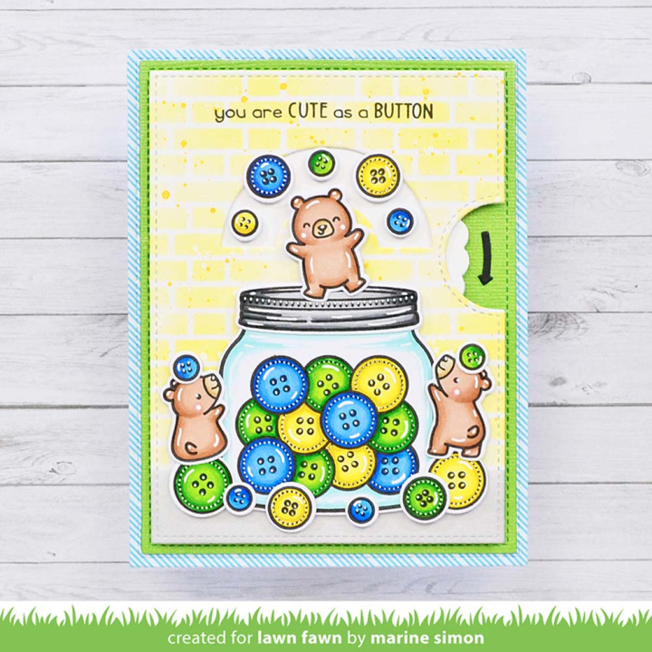 Tampons transparents How You Bean ? Boutons Add-On 11 pcs - Lawn Fawn - Rougier et Plé