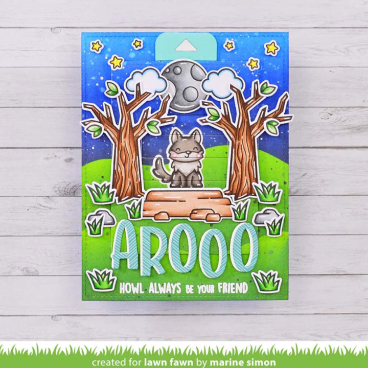 Tampons transparents Wild wolves 28 pcs - Lawn Fawn - Rougier et Plé