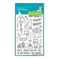 Tampons transparents Yappy Birthday 29 pcs - Lawn Fawn - Rougier et Plé