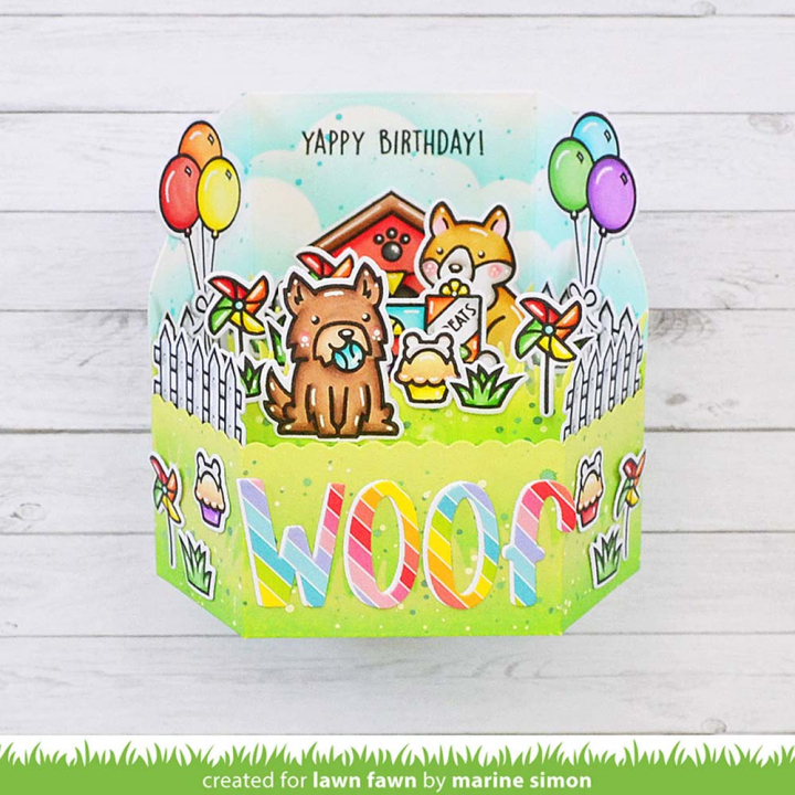 Tampons transparents Yappy Birthday 29 pcs - Lawn Fawn - Rougier et Plé