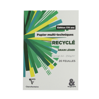 Bloc papier multi-techniques 250 g/m² A4 - Édition 170 ans - Recyclé - Rougier&Plé - Rougier et Plé
