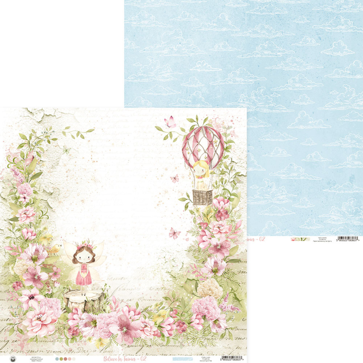 Papier imprimé 30,5 x 30,5 cm Believe in Fairies N°2 - P13 - Rougier et Plé