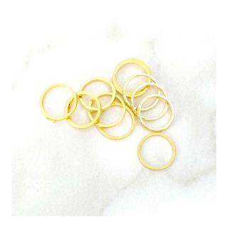 Anneaux Fermés 10 mm Doré à l'or fin 24K - 10 pcs - Perles Corner - Rougier et Plé