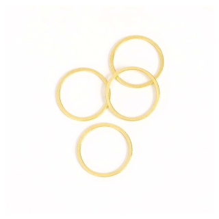 Anneaux Fermés 15 mm Doré à l'or fin 24K - 8 pcs - Perles Corner - Rougier et Plé