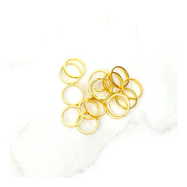 Anneaux Fermés 8 mm Doré à l'or fin 24K - 10 pcs - Perles Corner - Rougier et Plé