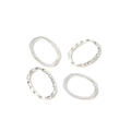 Anneaux Fermés Ovale 12 x 16,3 mm Argenté 925 - 4 pcs - Perles Corner - Rougier et Plé