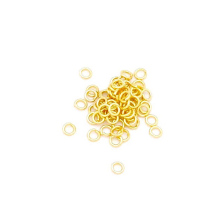 Anneaux ouverts 3 mm Doré à l'or fin 24K - 50 pcs - Perles Corner - Rougier et Plé
