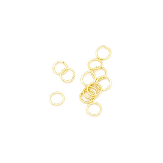Anneaux ouverts 6 mm Doré à l'or fin 24K - 50 pcs - Perles Corner - Rougier et Plé