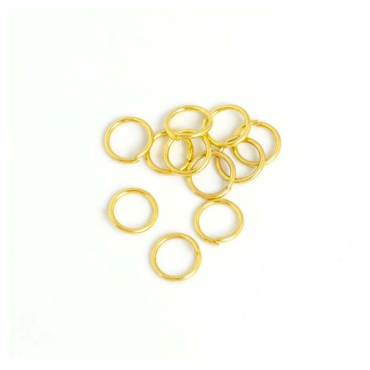 Anneaux ouverts 8 mm Doré à l'or fin 24K - 25 pcs - Perles Corner - Rougier et Plé