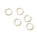 Anneaux ouverts Torsadé 10 mm Argenté 925 - 2 pcs - Perles Corner - Rougier et Plé