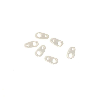 Attaches Fermoir 6 x 3 mm Argenté 925 - 4 pcs - Perles Corner - Rougier et Plé