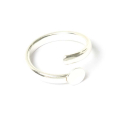 Bague Ajustable Spirale avec Plateau ø 6 mm Plaqué Argent 925 - Perles Corner - Rougier et Plé
