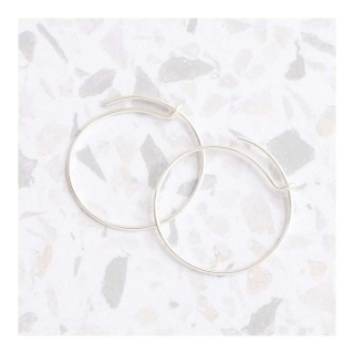 Boucles d'oreilles Créole ø 20 mm Argenté 925 - 2 pcs - Perles Corner - Rougier et Plé