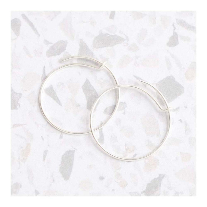 Boucles d'oreilles Créole ø 20 mm Argenté 925 - 2 pcs - Perles Corner - Rougier et Plé