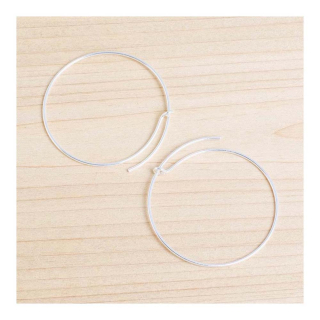 Boucles d'oreilles Créole ø 30 mm Argenté 925 - 2 pcs - Perles Corner - Rougier et Plé