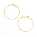 Boucles d'oreilles Créole ø 30 mm Doré à l'or fin 24K - 2 pcs - Perles Corner - Rougier et Plé