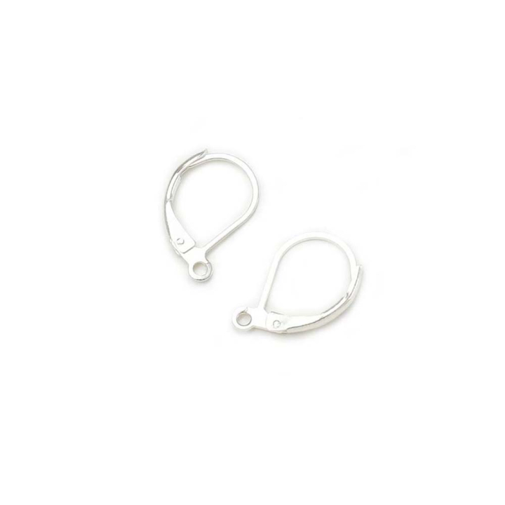 Boucles d'oreilles Dormeuse 16 x 11 mm Argenté 925 - 6 pcs - Perles Corner - Rougier et Plé