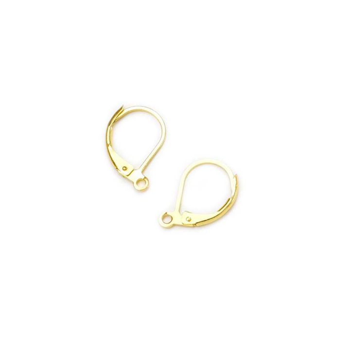 Boucles d'oreilles Dormeuse 16 x 11 mm Doré à l'or fin 24K - 4 pcs - Perles Corner - Rougier et Plé