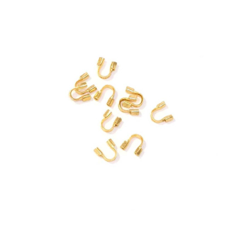 Protège-Fils 3,9 x 4,5 mm Doré à l'or fin 24K - 10 pcs - Perles Corner - Rougier et Plé