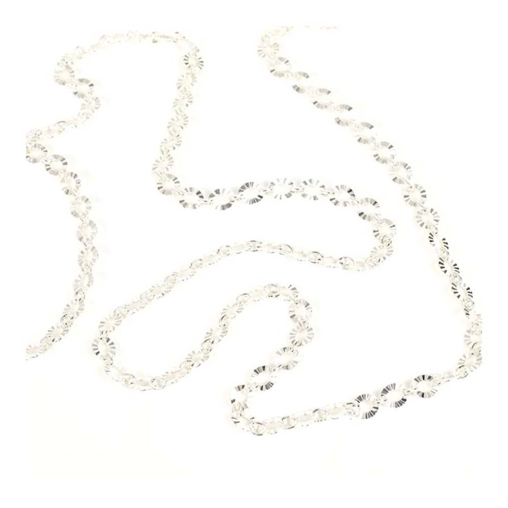 Chaîne à Mailles ovales facettés 5 mm Argenté 925 - 50 cm - Perles Corner - Rougier et Plé