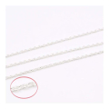 Chaîne à Mailles rondes soudées ø 2 mm Argenté 925 - 50 cm - Perles Corner - Rougier et Plé