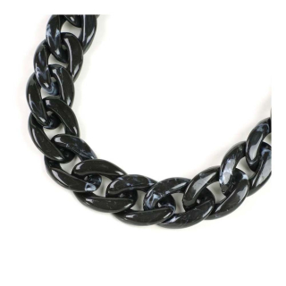 Chaîne à Maillons en Acétate XL Noir 45 cm - Perles Corner - Rougier et Plé