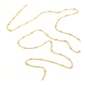 Chaîne à Maillons 1 x 1,5 mm et Boules ø 2 mm Doré à l'or fin 24K - 75 cm - Perles Corner - Rougier et Plé