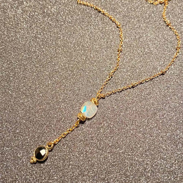 Chaîne à Maillons 1 x 1,5 mm et Boules ø 2 mm Doré à l'or fin 24K - 75 cm - Perles Corner - Rougier et Plé