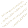 Chaîne à Maillons ovales striés 3,1 mm Argenté 925 - 50 cm - Perles Corner - Rougier et Plé