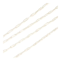 Chaîne à Maillons rectangles 5 x 1,5 mm Argenté 925 - 50 cm - Perles Corner - Rougier et Plé