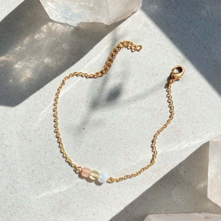 Chaîne d'extension 3 x 2 mm Doré à l'or fin 24K - 20 cm - Perles Corner - Rougier et Plé