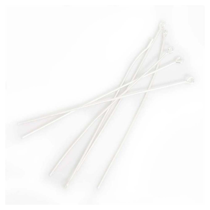 Clous à œil 60 mm Argenté 925 - 20 pcs - Perles Corner - Rougier et Plé