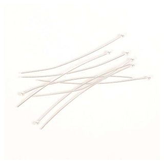Clous à Tête Boule 54 mm Argenté 925 - 10 pcs - Perles Corner - Rougier et Plé